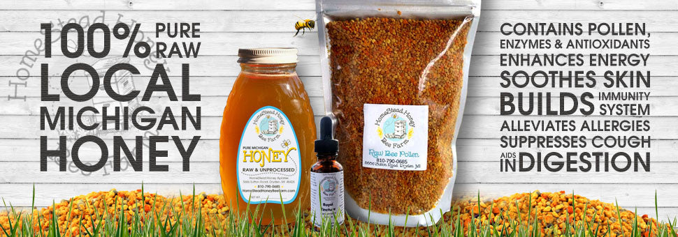 100% Pure Raw Local Michigan Healthy Honey